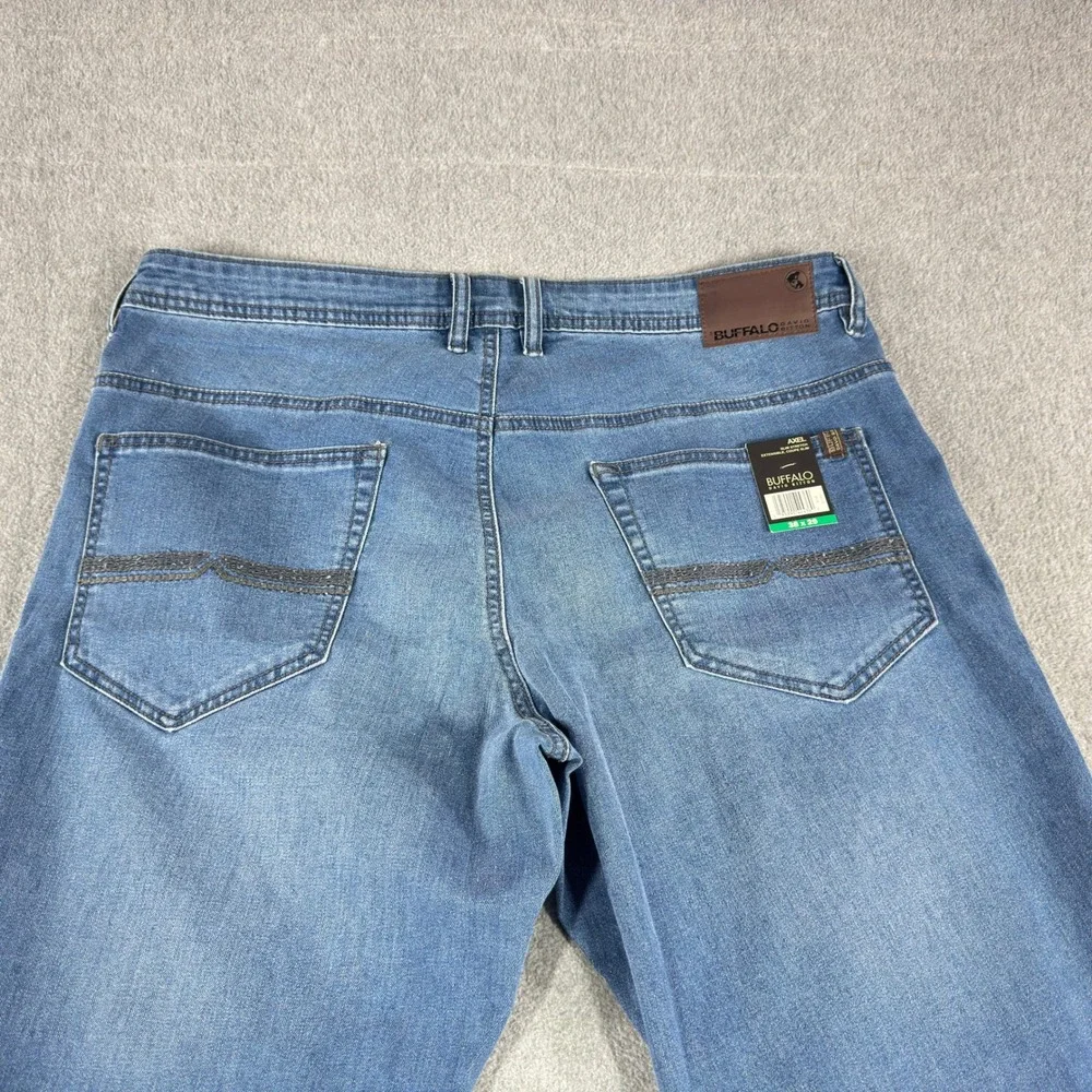 Buffalo David Bitton Axel Jeans Men's 38x29 Med Wash Slim Straight Stretch NWT